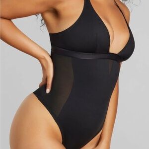 Black Sexy Smooth Shaping Bodysuit by Siella